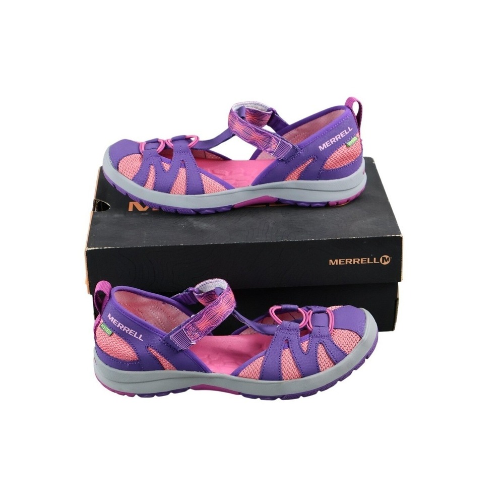 Merrell Shoes Girls Size 7 Purple M-Hydro Mon 2.0 Sandal Adjustable Hook &‎ Loop